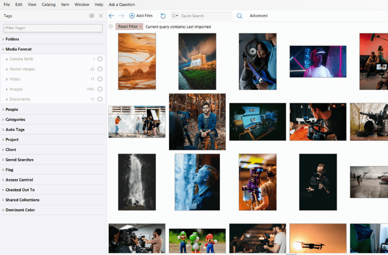 DAM for video editors